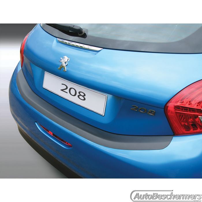 Achterbumperbeschermer zwart Peugeot 208 3- en 5-deurs 04.2012-10.2019