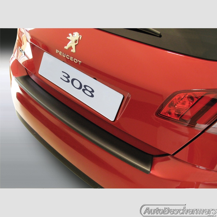 Achterbumperbeschermer zwart Peugeot 308 5-deurs 10.2013-
