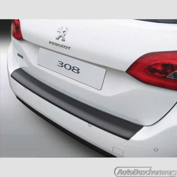 Achterbumperbeschermer zwart Peugeot 308SW 04.2014-