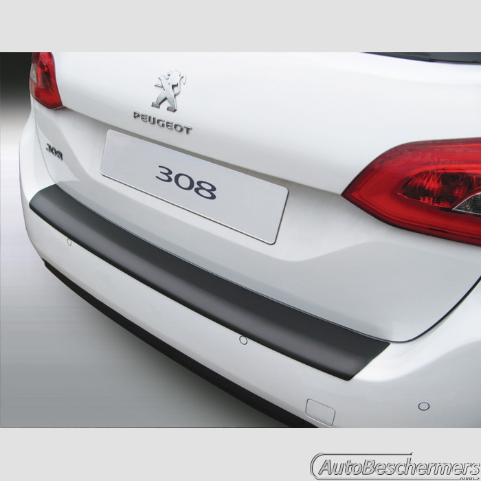 Achterbumperbeschermer zwart Peugeot 308SW 04.2014-
