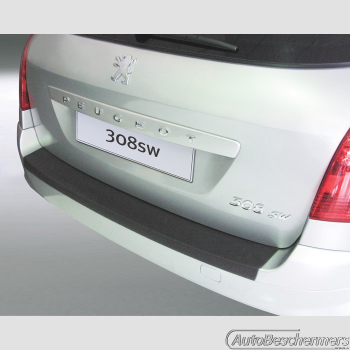 Achterbumperbeschermer zwart Peugeot 308SW 05.2008-03.2014