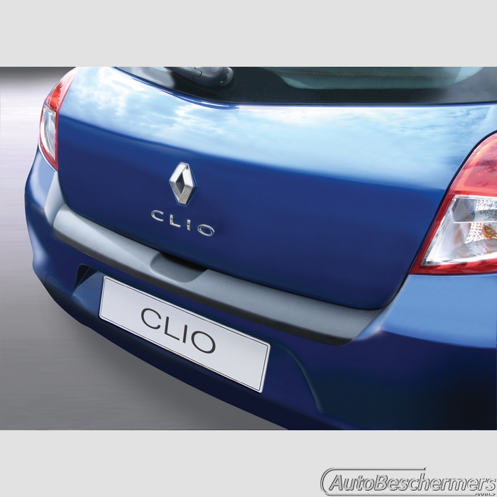 Achterbumperbeschermer zwart Renault Clio 3- en 5-deurs 05.2009-10.2012
