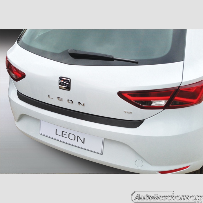 Achterbumperbeschermer zwart Seat Leon 5-deurs SE-FR-Cupra 12.2012-03.2020