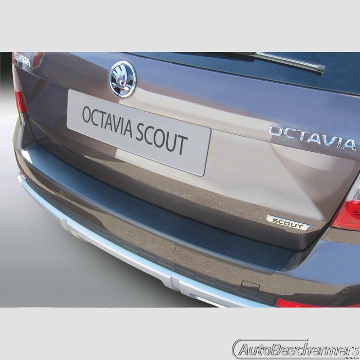 Achterbumperbeschermer zwart Skoda Octavia Scout Combi 06.2013-02.2017