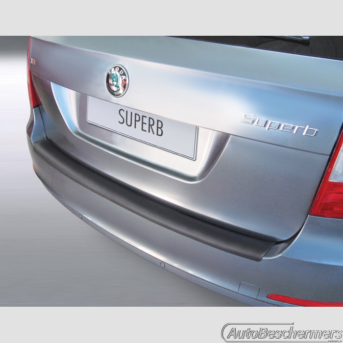 Achterbumperbeschermer zwart Skoda Superb Combi 01.2010-05.2013