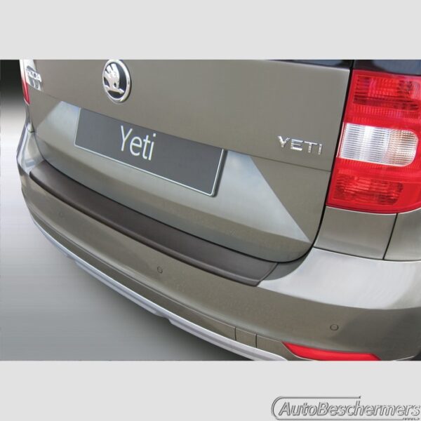 Achterbumperbeschermer zwart Skoda Yeti 2WD 10.2013-12.2017