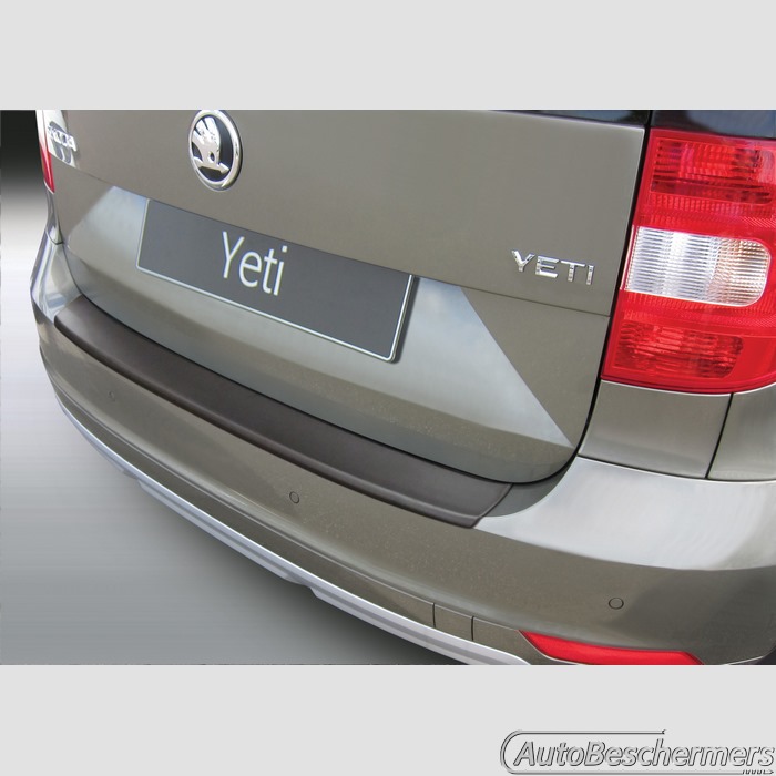 Achterbumperbeschermer zwart Skoda Yeti 2WD 10.2013-12.2017