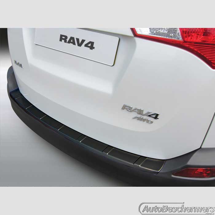 Achterbumperbeschermer zwart met ribbel Toyota RAV4 5-deurs 03.2013-01.2016