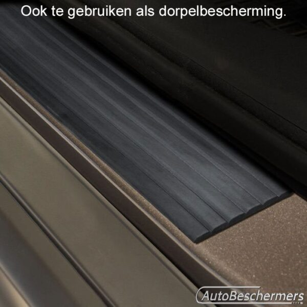 Universele achterbumperbeschermer zwart rubber 100x6 cm - Afbeelding 3