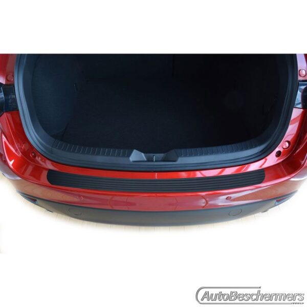Universele achterbumperbeschermer zwart rubber 100x6 cm - Afbeelding 2