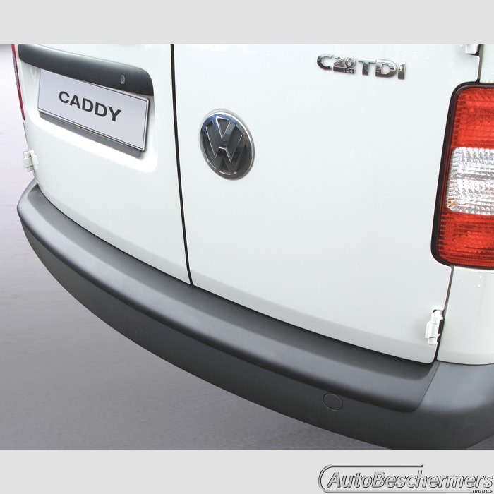 Achterbumperbeschermer zwart Volkswagen Caddy 05.2004-05.2015 met zwarte bumpers