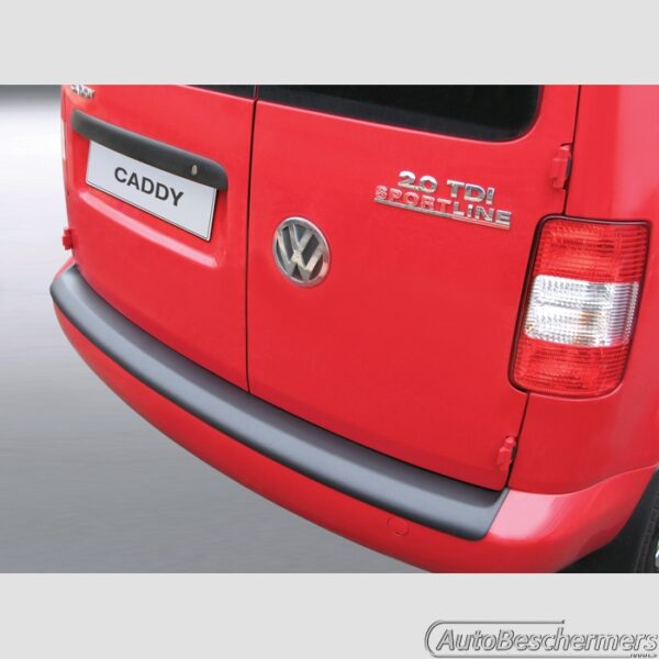 Achterbumperbeschermer zwart Volkswagen Caddy 05.2004-05.2015 met bumpers in kleur
