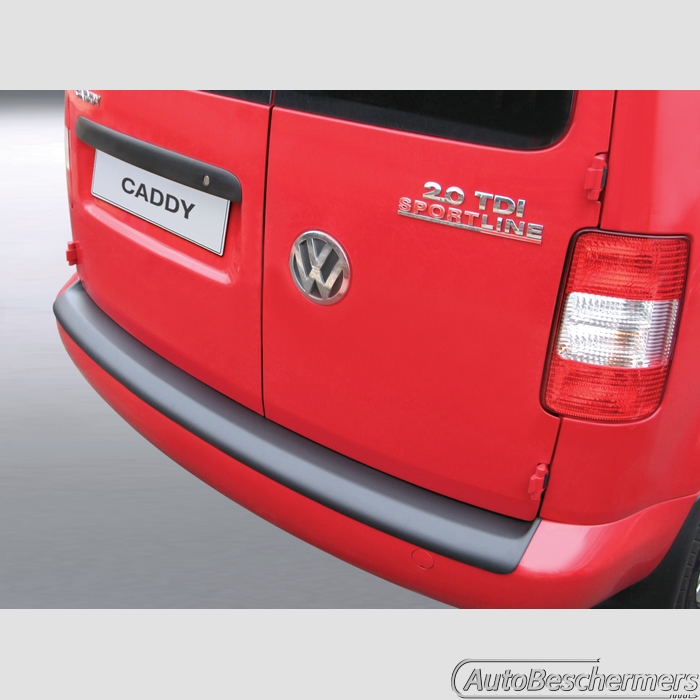 Achterbumperbeschermer zwart Volkswagen Caddy 05.2004-05.2015 met bumpers in kleur