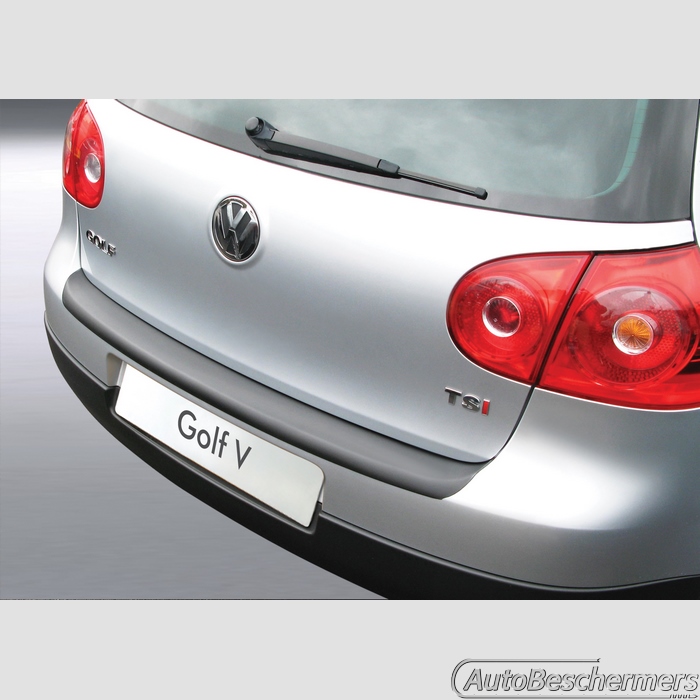 Achterbumperbeschermer zwart Volkswagen Golf 5 3- en 5-deurs 09.2003-09.2008