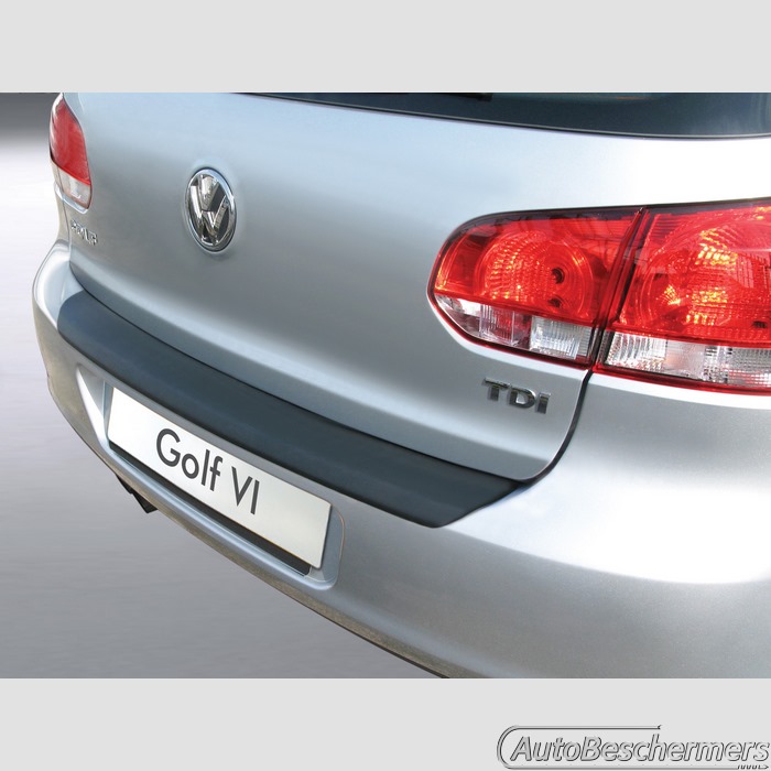 Achterbumperbeschermer zwart Volkswagen Golf 6 3- en 5-deurs 10.2008-10.2012