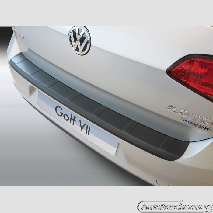 Achterbumperbeschermer zwart met ribbel Volkswagen Golf 7 3- en 5-deurs 11.2012-
