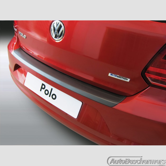 Achterbumperbeschermer zwart Volkswagen Polo 6C 3- en 5-deurs 04.2014-09.2017