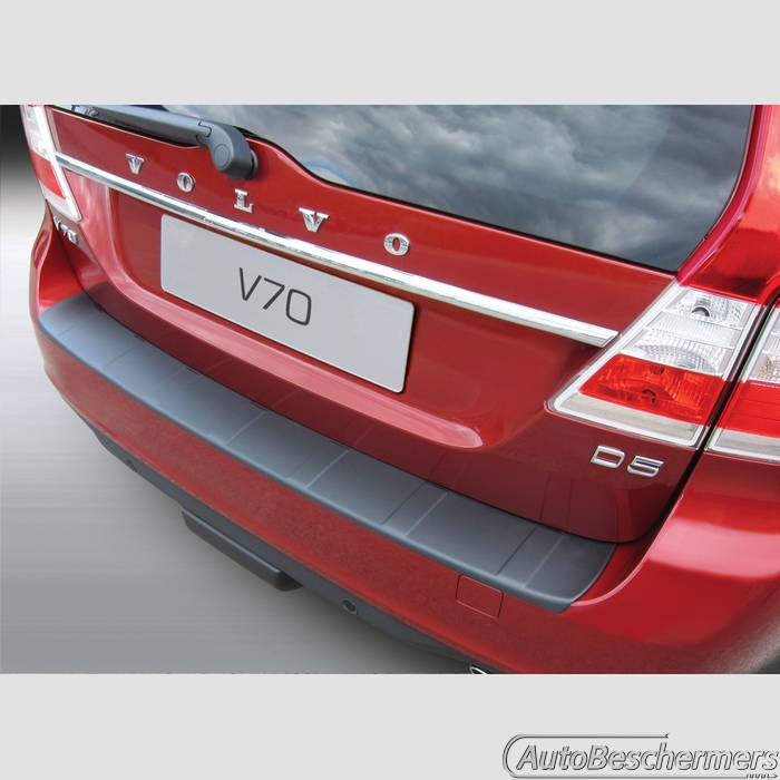 Achterbumperbeschermer zwart met ribbel Volvo V70 06.2013-04.2016 niet XC70