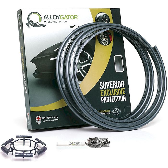 Velgrandbeschermer AlloyGator ANTRACIET kunststof set a 4 stuks voor 12-24 inch velgen