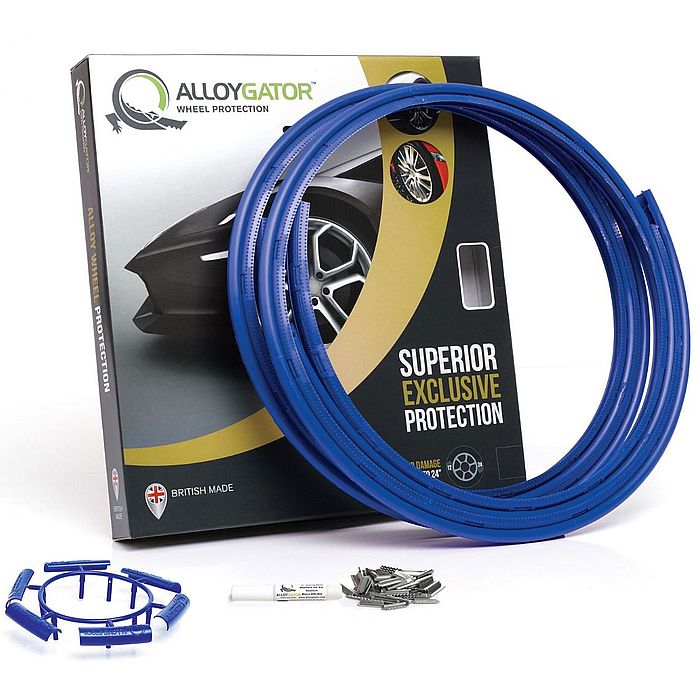 Velgrandbeschermer AlloyGator BLAUW kunststof set a 4 stuks voor 12-24 inch velgen