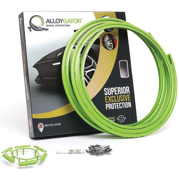Velgrandbeschermer AlloyGator GROEN kunststof set a 4 stuks voor 12-24 inch velgen