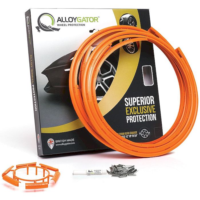Velgrandbeschermer AlloyGator ORANJE kunststof set a 4 stuks voor 12-24 inch velgen