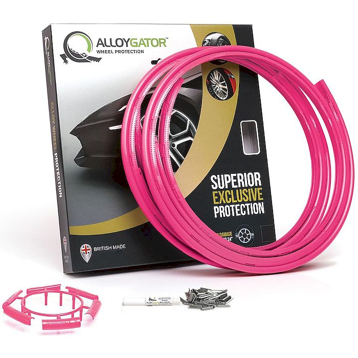 Velgrandbeschermer AlloyGator PINK kunststof set a 4 stuks voor 12-24 inch velgen