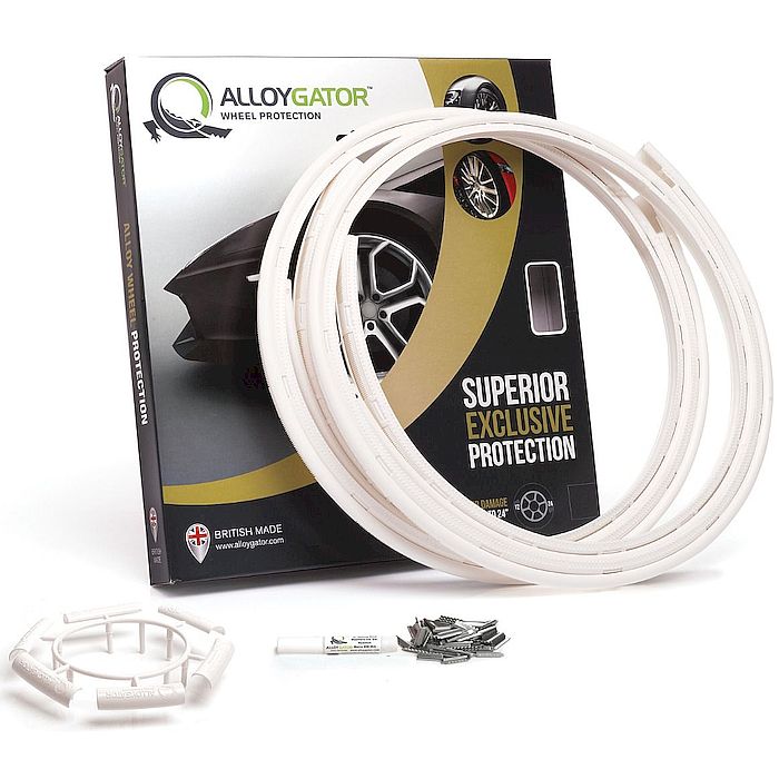 Velgrandbeschermer AlloyGator WIT kunststof set a 4 stuks voor 12-24 inch velgen