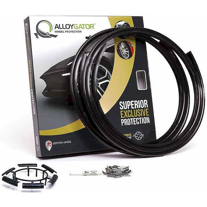 Velgrandbeschermer AlloyGator ZWART kunststof set a 4 stuks voor 12-24 inch velgen