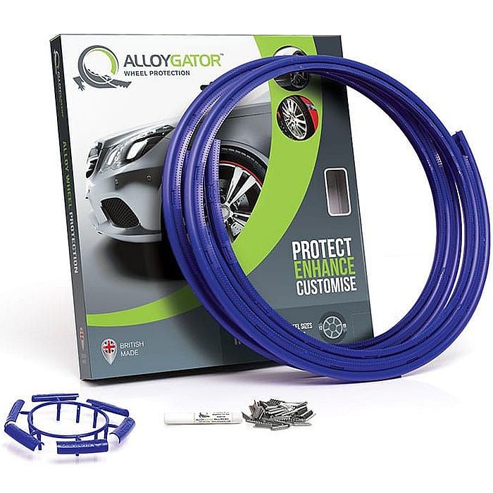 Velgrandbeschermer AlloyGator BLAUW kunststof set a 4 stuks voor 12-19 inch velgen