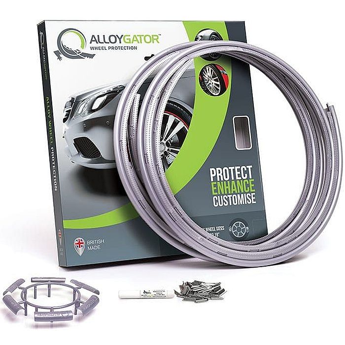 Velgrandbeschermer AlloyGator ZILVER-GRIJS kunststof set a 4 stuks voor 12-19 inch velgen