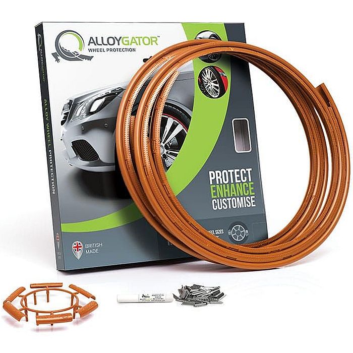 Velgrandbeschermer AlloyGator BRONS kunststof set a 4 stuks voor 12-19 inch velgen