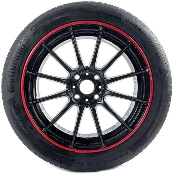 Velgrandbeschermer AlloyGator DONKER ROOD kunststof set a 4 stuks voor 12-19 inch velgen - Afbeelding 2